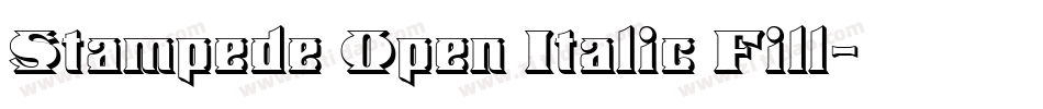 Stampede Open Italic Fill字体转换